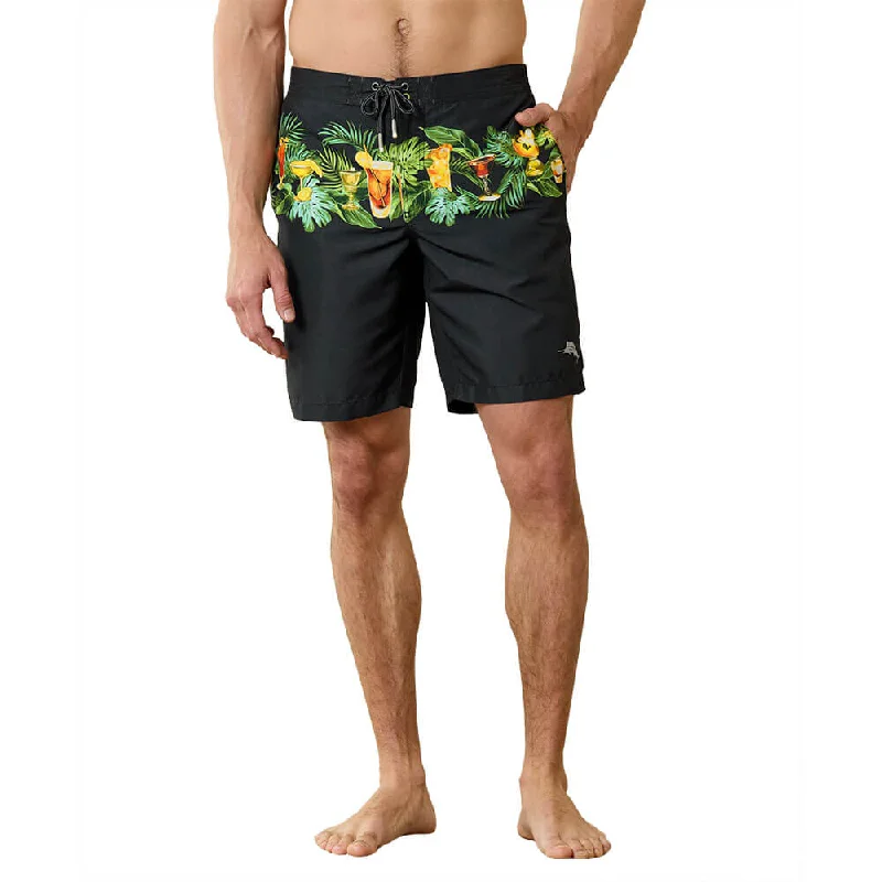 women's denim shortsTommy Bahama 9-Inch Baja Weekend Spirits Boardshorts - Black