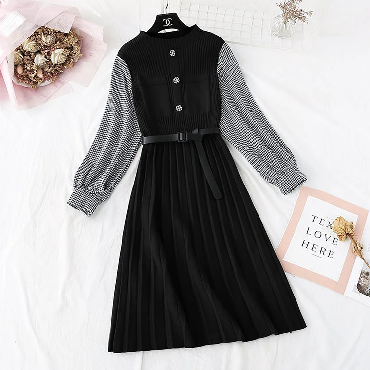 women's party skirtsLong wool skirt knee length small fragrance retro bottomed skirt  2372