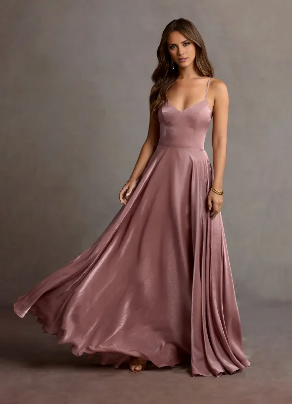 asymmetrical party dressesV-neck backless thin shoulder straps and floor length evening gowns