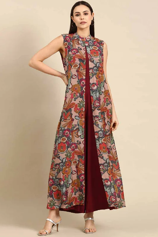 women's jumpsuits made of satinHalf-n-Half Printed Cotton Jumpsuit