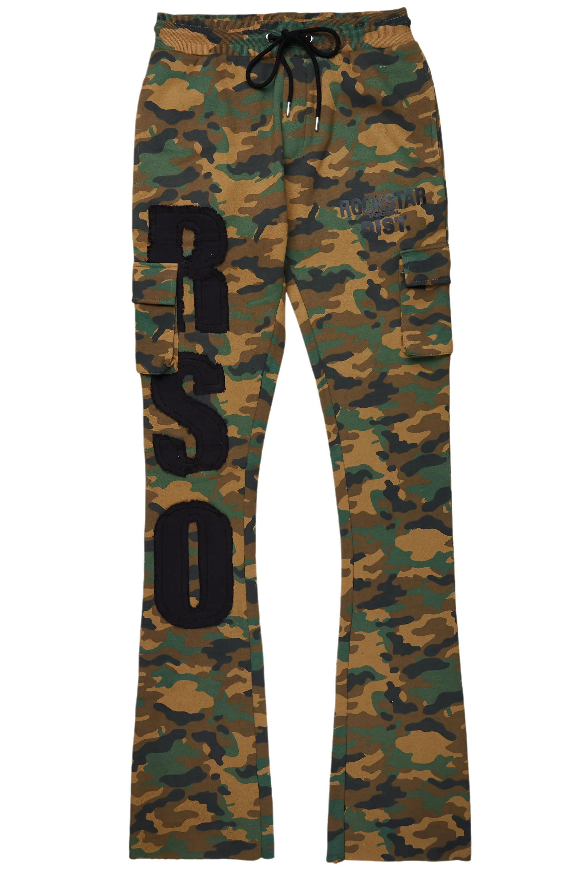 women's party pantsBoys Admir Faded Camo Stacked Flare Pant