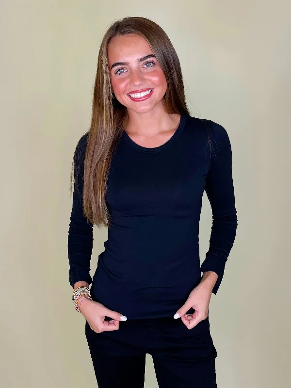 women's long sleeve tops made of cashmereBetter Base Long Sleeve Crew | Spanx