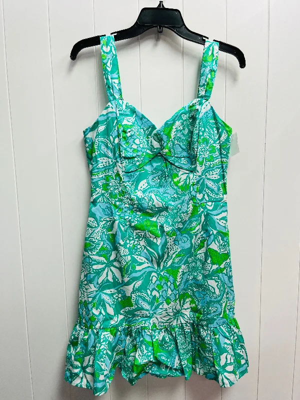 women's prom dressesDress Designer By Lilly Pulitzer In Green & White, Size: 10