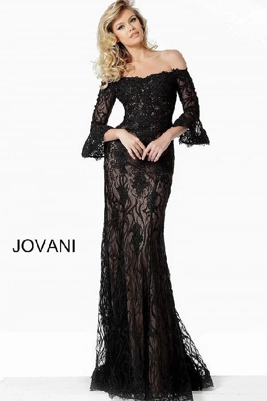 Women's Formal Dress OptionsJovani 02570 Off Shoulder Long Formal Dress