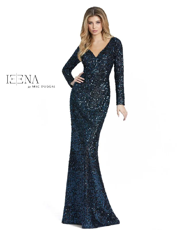 Formal Dress for Evening WeddingsMac Duggal 26445 Long Sleeve Sequins Formal Dress