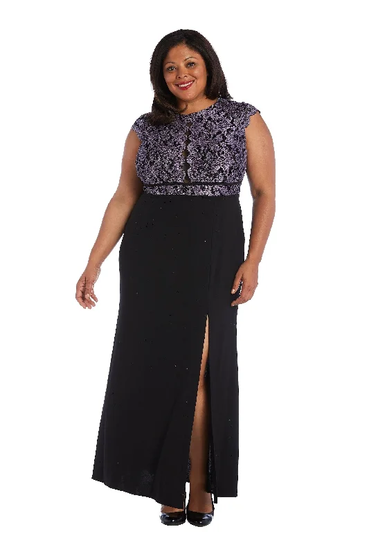 Formal Dress for Masquerade BallsMorgan & Co 12539WM Long Plus Size Formal Dress