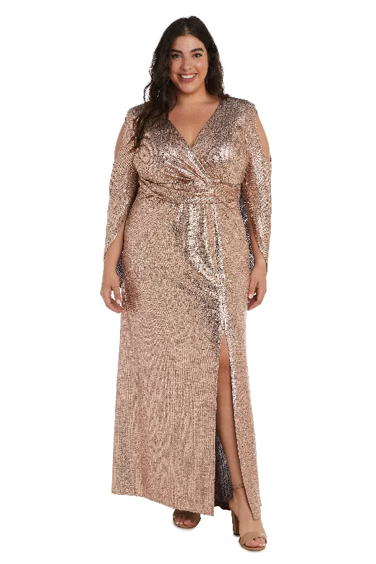 Formal Dress for Bat MitzvahsR&M Richards 9741W Long Plus Size Formal Dress