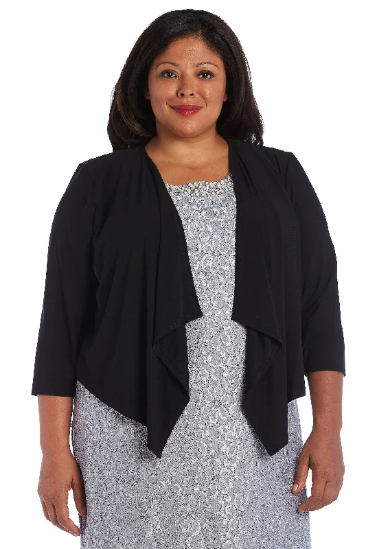 women's long sleeve tops with retro patternsR&M Richards 7894W Long Sleeves Plus Size Open Jacket Sale