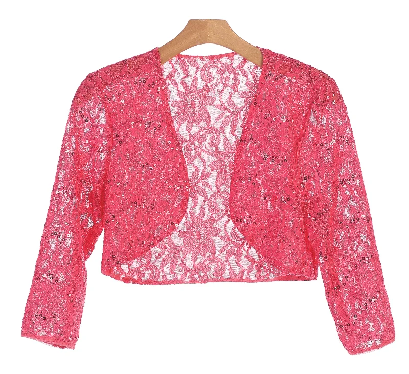 elegant women's long sleeve topsFormal Bolero Long Sleeve Lace Jacket