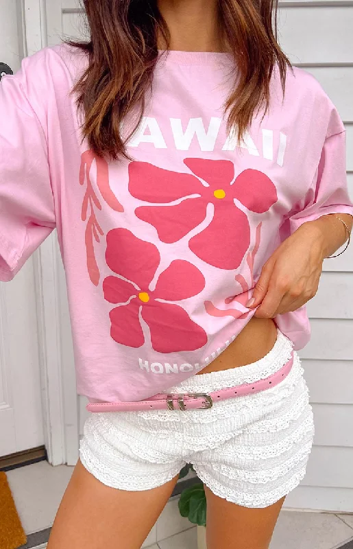 women's T-shirts with limited-edition designsHawaii Pink Tee