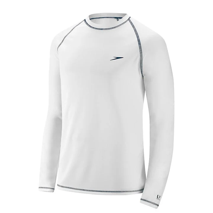 women's long sleeve tops with off-the-shoulder cutsSpeedo Men's Easy Long Sleeve Rashguard